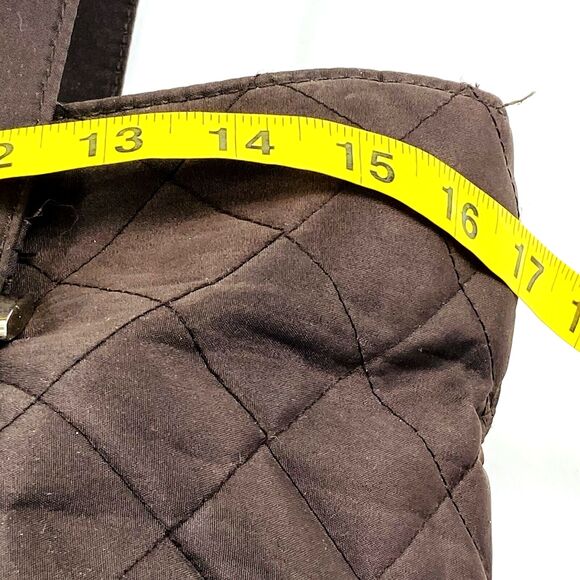 Dove Brand Vintage Quilted Tote Diaper Bag Brown Hobo - Picture 7 of 16